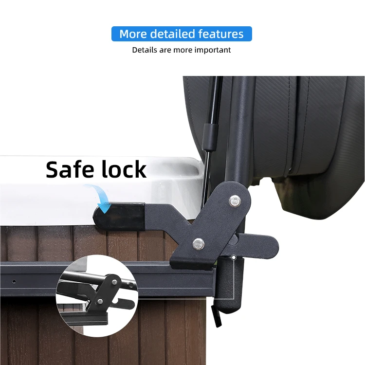 Universal Spa Cover Lifter: 3-Installation Versatility, Aluminum Durability & Effortless Air Spring Assist high quality